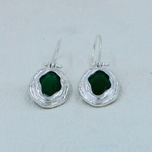 Green Onyx Sterling Silver Earrings