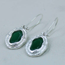 Green Onyx Sterling Silver Earrings
