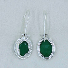 Green Onyx Sterling Silver Earrings