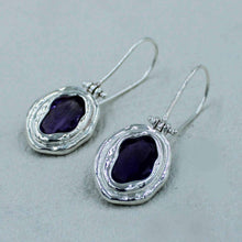 Purple Amethyst Sterling Silver Earrings