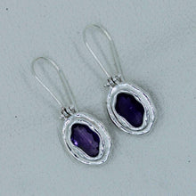 Purple Amethyst Sterling Silver Earrings