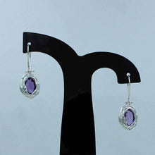 Purple Amethyst Sterling Silver Earrings