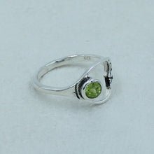 August Birthstone Peridot Silver Ring