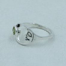 August Birthstone Peridot Silver Ring