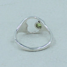 August Birthstone Peridot Silver Ring