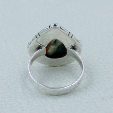Orange Oyster Turquoise Silver Designers Ring size 8