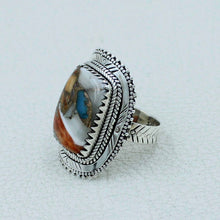 Spiny Oyster Turquoise Sterling Silver Ring
