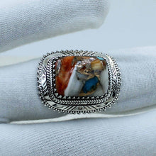 Spiny Oyster Turquoise Sterling Silver Ring