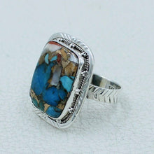 Spiny Oyster Turquoise Ring Size 10