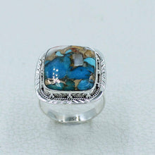 Spiny Oyster Turquoise Ring Size 10