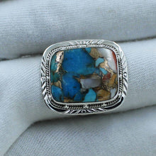 Spiny Oyster Turquoise Ring Size 10
