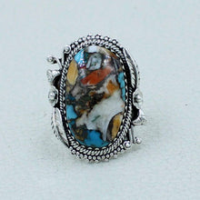 Antique Designer Spiny Oyster Turquoise Ring Size 10