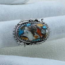 Antique Designer Spiny Oyster Turquoise Ring Size 10