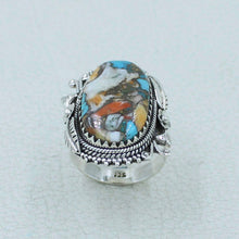 Antique Designer Spiny Oyster Turquoise Ring Size 10