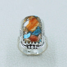 Turquoise Spiney Oyster Silver Rings