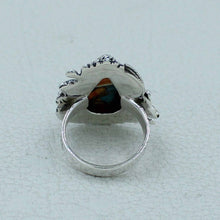 Spiny Oyster Turquoise Silver Ring