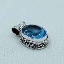 Blue Topaz 925 Silver Pendant