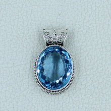 Blue Topaz 925 Sterling Silver Pendant