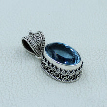 Swiss Blue Topaz Pendant