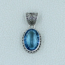 Swiss Blue Topaz Pendant