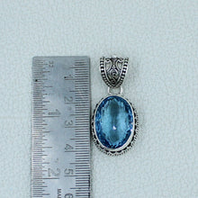 Swiss Blue Topaz Pendant