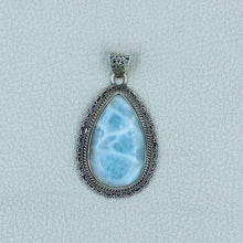 Larimar & Sterling Silver pendant - Blue Larimar