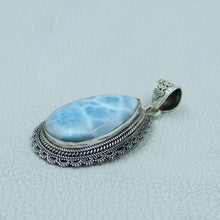 Larimar & Sterling Silver pendant - Blue Larimar