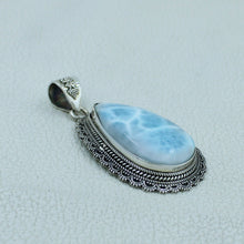 Larimar & Sterling Silver pendant - Blue Larimar
