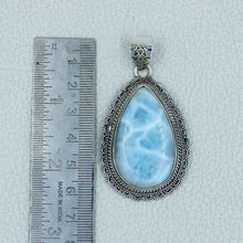 Larimar & Sterling Silver pendant - Blue Larimar