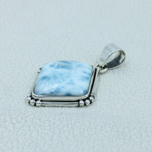 Blue Larimar Sterling Silver Pendant