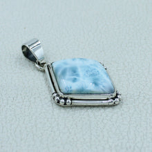 Blue Larimar Sterling Silver Pendant