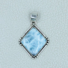 Blue Larimar Sterling Silver Pendant