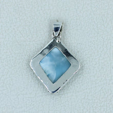 Blue Larimar Sterling Silver Pendant