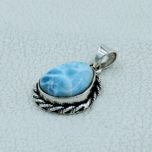 Larimar Gemstone Silver Pendant
