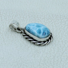 Larimar Gemstone Silver Pendant