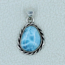 Larimar Gemstone Silver Pendant