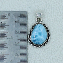 Larimar Gemstone Silver Pendant