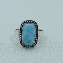 Larimar Sterling Silver Ring Size 7