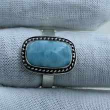 Larimar Sterling Silver Ring Size 7