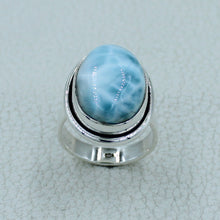Larimar Sterling Silver Ring Size 7