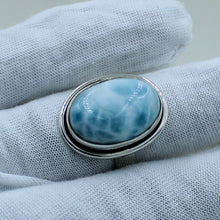 Larimar Sterling Silver Ring Size 7