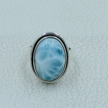 Larimar Sterling Silver Ring Size 7