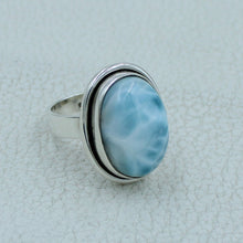 Larimar Sterling Silver Ring Size 7
