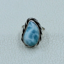 Larimar Ring - 925 Sterling Silver Jewelry Size 7