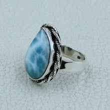 Larimar Ring - 925 Sterling Silver Jewelry Size 7