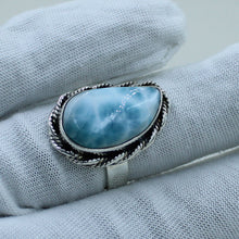 Larimar Ring - 925 Sterling Silver Jewelry Size 7
