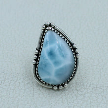 Larimar Sterling Silver Ring - Size 8