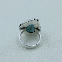 Larimar Sterling Silver Ring - Size 8
