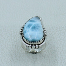 Larimar Sterling Silver Ring Size 7