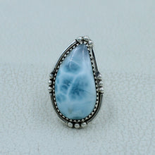 Larimar Sterling Silver Ring Size 7